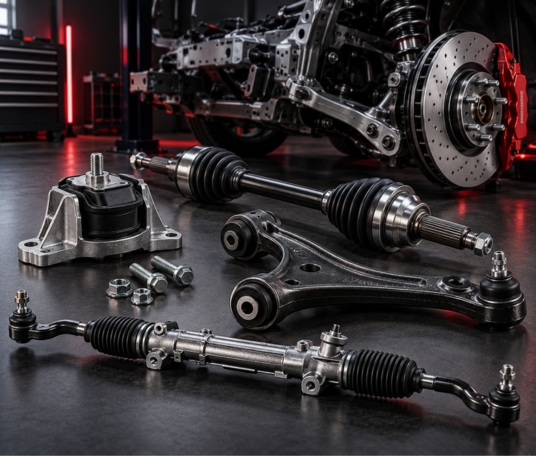 Automotive engine and mechanical component detail
